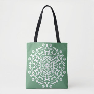 Sage Mandala Tote Bag