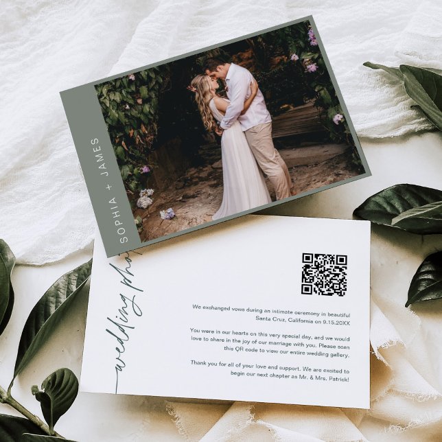 SAGE Minimal Elopement Wedding Announcement (Creator Uploaded)