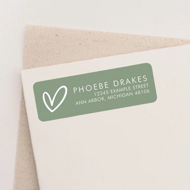 Sage Minimalist Bridal Shower Return Address Label (Creator Uploaded)