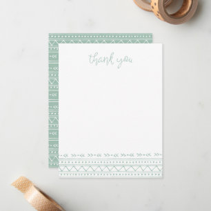 Sage Modern Boho Thank You Card