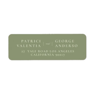 sage moss wedding envelope return address labels