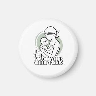 Sage Mother Baby Silhouette Mantra Magnet