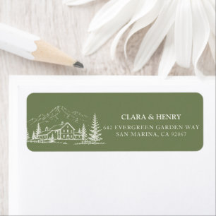 Sage Mountain Wedding Address Label