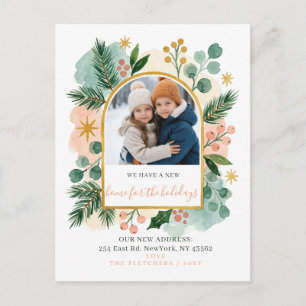 Sage New Home for Holidays Photo Moving Holiday Postcard