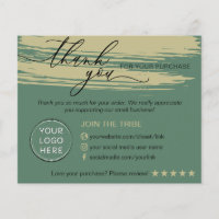 Sage Ochre Online Store Small Business Thank you