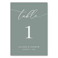 Sage Olive Green Minimalist Wedding | Event Custom