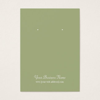 Sage Olive Green Plain Simple Custom Earring Card