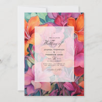 Sage, Orange and Fuschia Floral Wedding