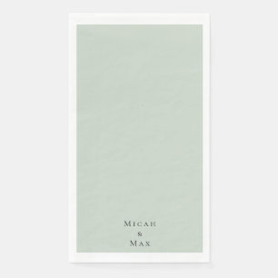 Sage Personalised Wedding Napkin