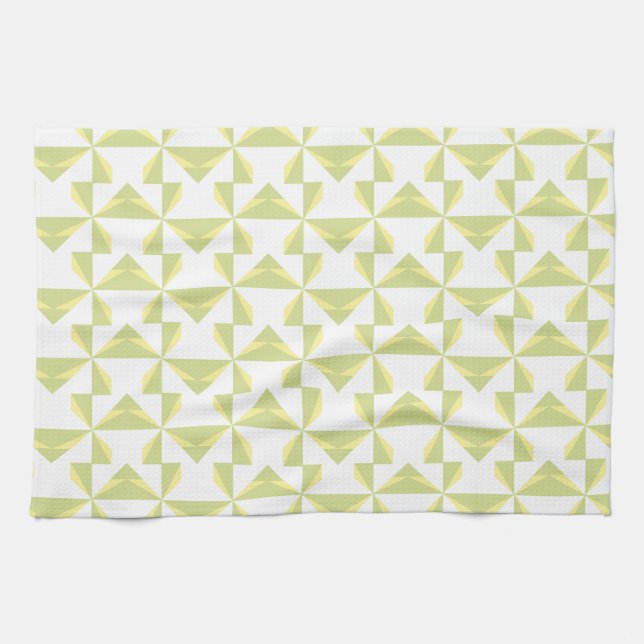 Sage Pinwheels Tea Towel (Horizontal)