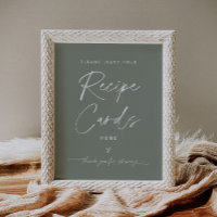SAGE Recipe Card Sign - Leave Your Recipe