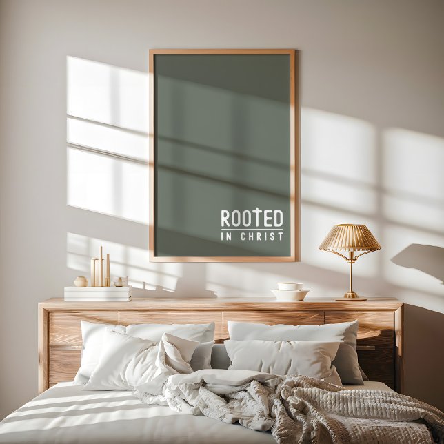 Sage Rooted Christian faith quote Poster (Creator Uploaded)