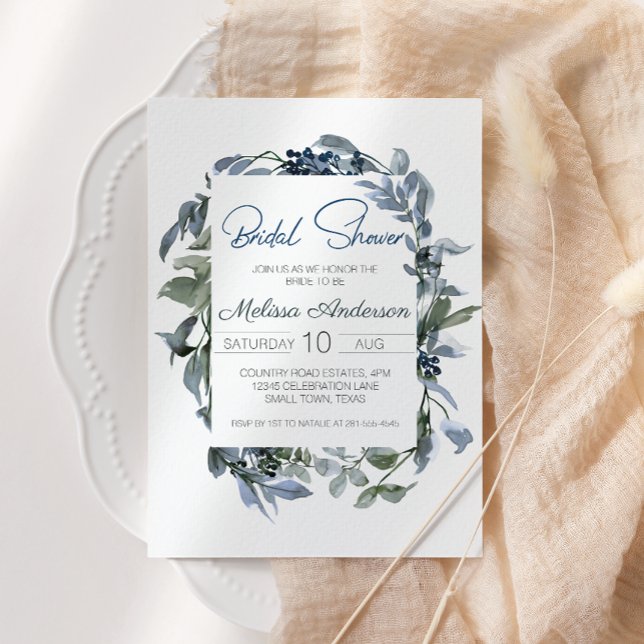 Sage Silver Green Floral Bridal Shower (Creator Uploaded)