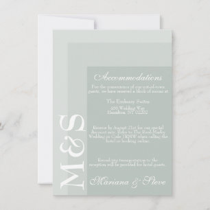 Sage Simple Modern Chic Script Wedding Card