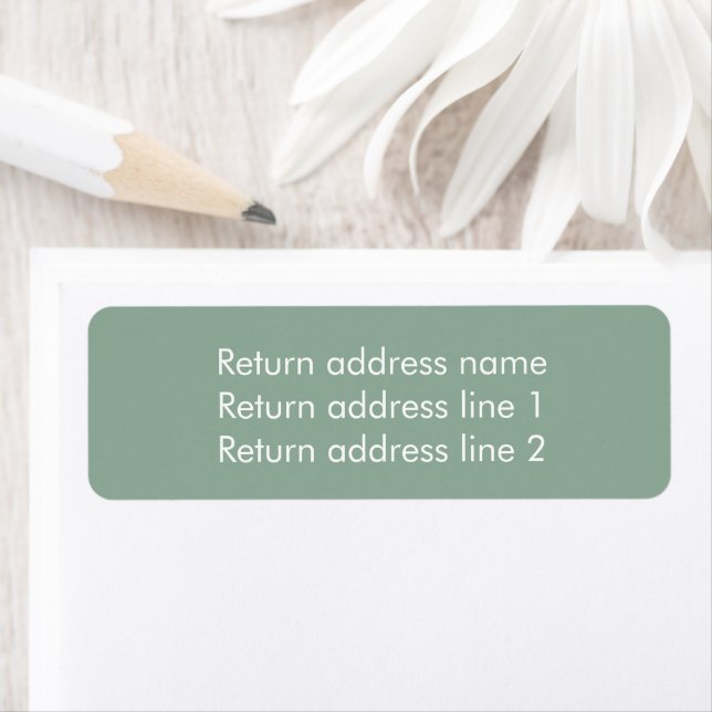 Sage Simple Modern Christmas Return Address (Insitu)