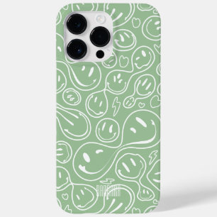 Sage Smile Smiling Face Pattern Stylish Modern  Case-Mate iPhone 14 Pro Max Case