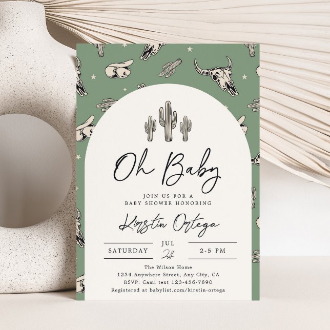 Sage Southwest Baby Shower Invitation (Creator Uploaded)