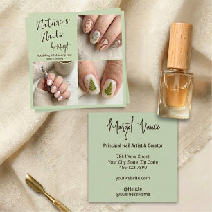 Sage Square Nail Specialist 3 Photo Portfolio Business Card