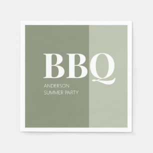 Sage Summer BBQ Party Napkin