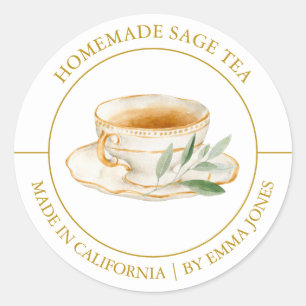 Sage Tea Modern label