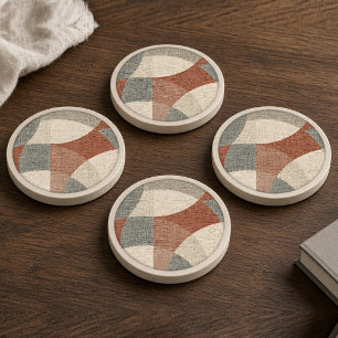 Sage Terracotta Arcs Coasters