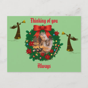 Sage -Thinking of you -always Holiday Angel Postcard