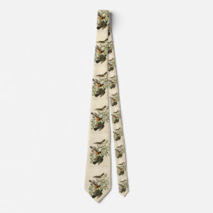 Sage Thrasher and Varied Thrush, Audubon's Birds Tie