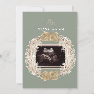 Sage Ultrasound Photo Thank You Baby Point of View Card