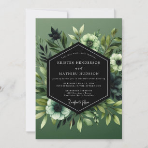 Sage Umbral Botanical Wedding Invitation