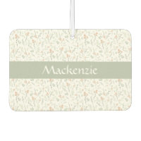 Sage Watercolor Wildflower Floral Custom Name