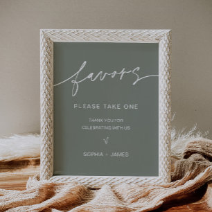 SAGE Wedding Favours Sign