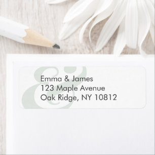 Sage Wedding Return Address Label Centred