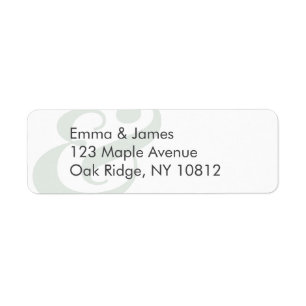 Sage Wedding Return Address Label   Centred