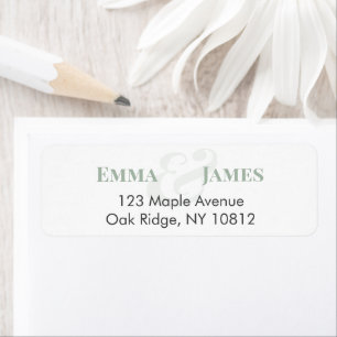 Sage Wedding Return Address Label   Names
