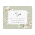 Sage White Blush Floral Wedding Website RSVP