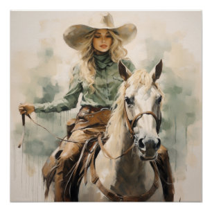 Sagebrush Saddle: Cowgirl Wall Art