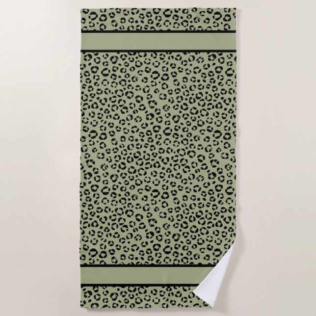 Saged Leopard Beach Towel (Front)