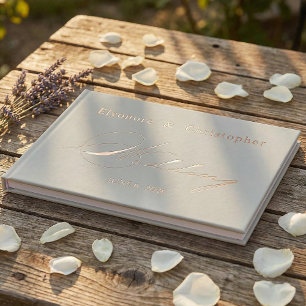 SageGreen Olive Branch Monogram Wedding Guest Book