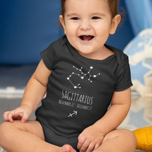 Saggitarius Birth Sign   Zodiac Constellation Baby Bodysuit