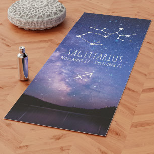 Saggitarius   Personalised Zodiac Astrology Yoga Mat