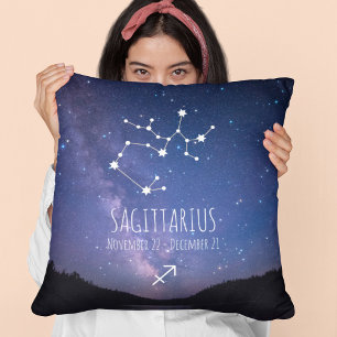 Saggitarius   Personalised Zodiac Constellation Cushion