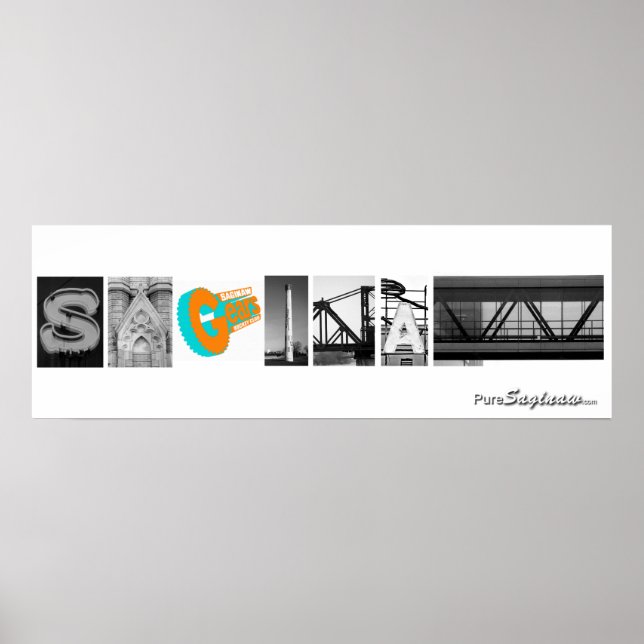 Saginaw Letters Poster (Front)
