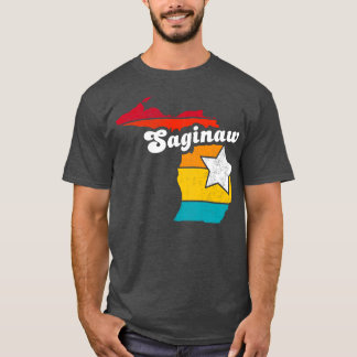 Saginaw Michigan Vintage Distressed Souvenir 2 T-Shirt