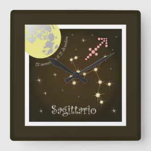 Sagittario 23 novembre al 21 dicembre square wall clock