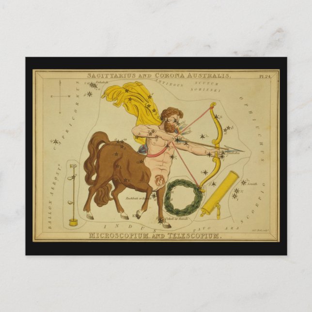 Sagittarius and Corona Australis, etcetera Postcard (Front)
