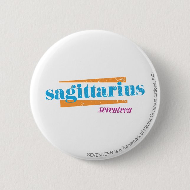 Sagittarius Aqua 6 Cm Round Badge (Front)