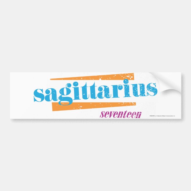 Sagittarius Aqua Bumper Sticker (Front)