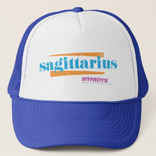 Sagittarius Aqua Trucker Hat (Front)