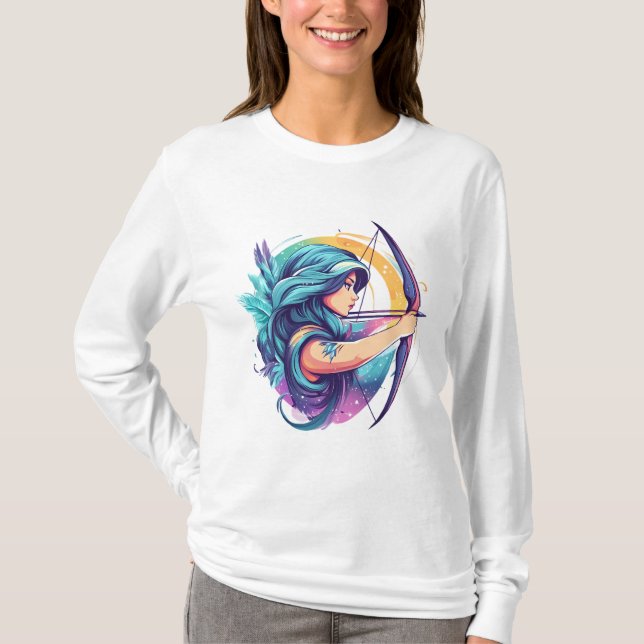 Sagittarius Archer Goddess T-Shirt (Front)