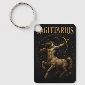 Sagittarius Archer Zodiac Celestial Astrology Symb Key Ring